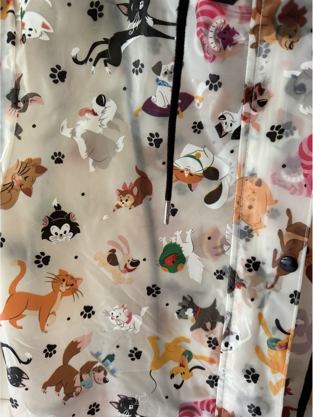 Disney Cats and dogs clear hooded Raincoat size XS - Picture 3 of 5